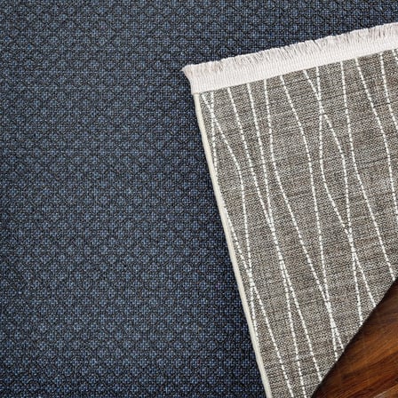 Antrasit Gri Modern Geometrik Dijital Baskı Halı Koridor Salon Tipi
