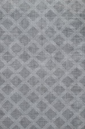 Gri Geometrik Desenli Dijital Baskı Salon Halısı Koridor Modern