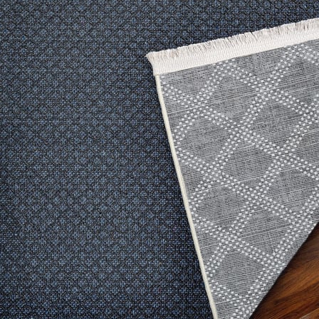 Gri Geometrik Desenli Dijital Baskı Salon Halısı Koridor Modern