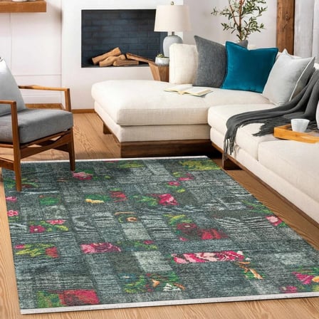 Çok Renkli Modern Geometrik Dijital Baskı Salon Halısı Koridor Tipi