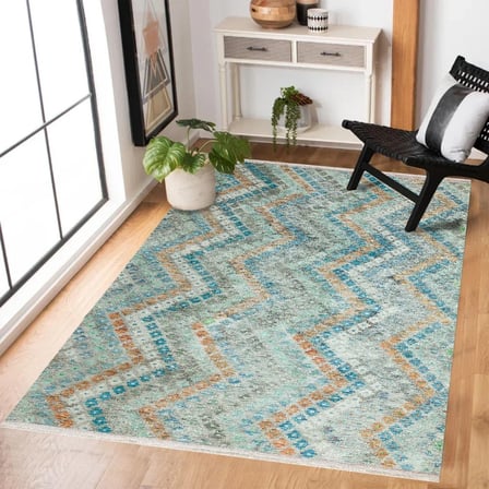 Açık Gri Geometrik Modern Salon Halısı Dijital Baskı Koridor