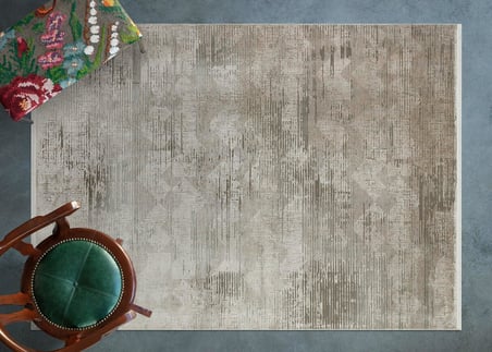 Bej Soyut Desenli Modern Dijital Baskı Kaymaz Taban Halı Koridor