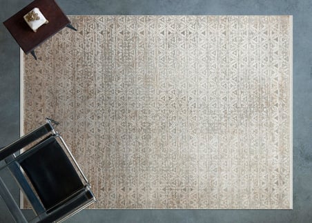 Gri Geometrik Desenli Kaymaz Taban Dijital Baskı Halı Koridor