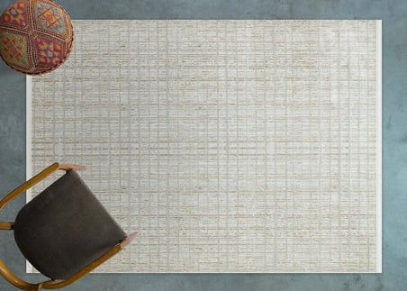 Krem Geometrik Modern Kaymaz Taban Salon Halısı Koridor İskandinav Tarz