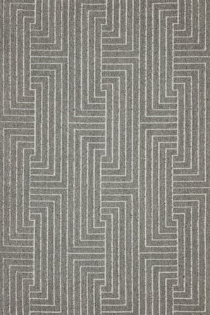 Gri Modern Geometrik Desenli Kaymaz Taban Salon Halısı Koridor Model