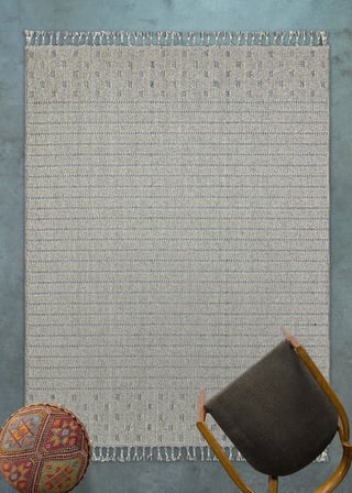Gri Geometrik Desenli Salon Halısı Kaymaz Taban Baskılı Koridor