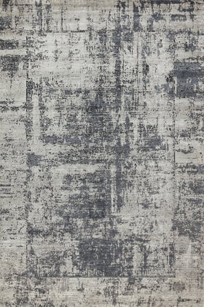 Gri Soyut Desenli Eskitme Salon Halısı Kaymaz Tabanlı Koridor Tipi Modern