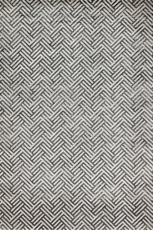 Gri Geometrik Modern Salon Halısı Dijital Baskı Kaymaz Tabanlı Koridor