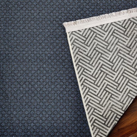 Gri Geometrik Modern Salon Halısı Dijital Baskı Kaymaz Tabanlı Koridor