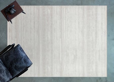Gri Çizgili Modern Salon Halısı Kaymaz Tabanlı Dijital Baskı Ekru