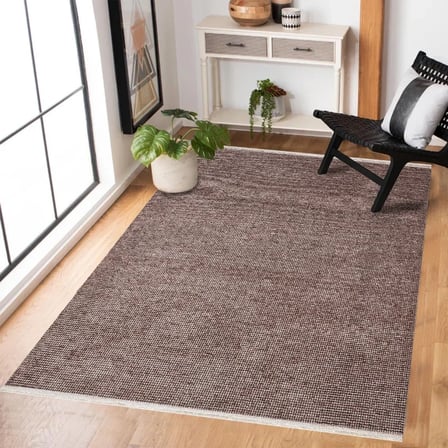 Tütün Kahve Modern Kaymaz Taban Dijital Baskı Salon Halısı Koridor Uyumlu