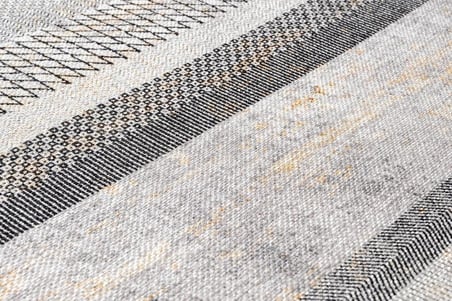 Gri Modern Geometrik Desenli Kaymaz Taban Salon Halısı Koridor