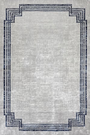 Eskitme Desenli Gri Salon Halısı Kaymaz Tabanlı Geometrik Modern Koridor