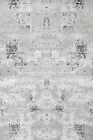 Gri Soyut Desenli Kaymaz Tabanlı Modern Salon ve Koridor Halısı