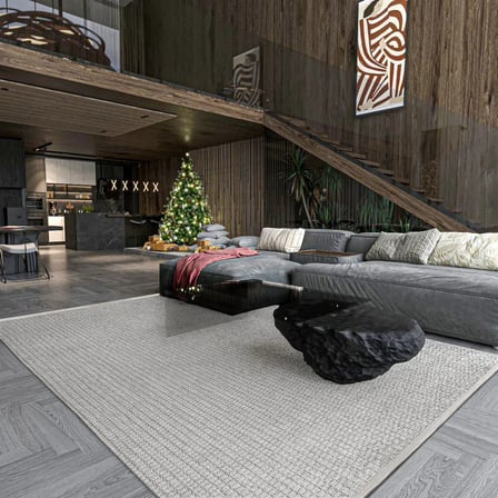 Modern Gri Salon Halısı Dijital Baskı Kaymaz Tabanlı Koridor Yatak Odası