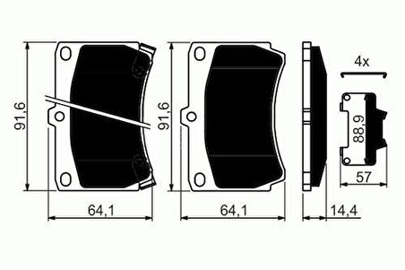 Beşer 3522 Ön Fren Balatası Mazda 323 B6 Kasa 1990 1996 Kia Rio 2000 2001 B4Y63323Z