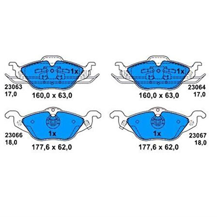 Beşer 3762 Ön Fren Balatası Astra G Zafira A 98-9 1605000