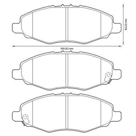 Beşer 3982 Ön Fren Balatası Toyota HiIux Pickup 2.5 D4D 05-08 4x1 044650K040
