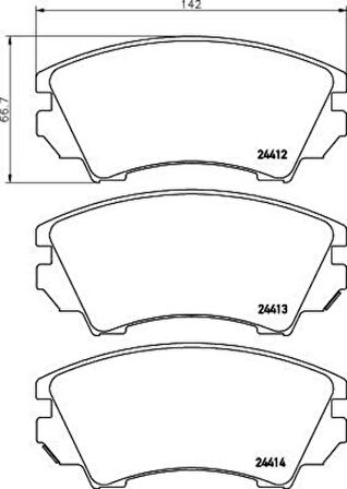 Beşer 4149 Ön Fren Balatası Insignia Astra J Zafira C 17 İnç Jant 1605186