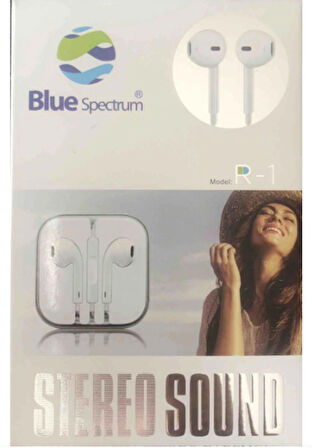 Blue Spectrum R1 Stereo Mikrofonlu Kulak İçi Kulaklık BEYAZ