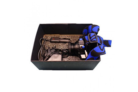 Q5 Şarjlı Mercekli Kafa Feneri Lambası Cree Led Ampül