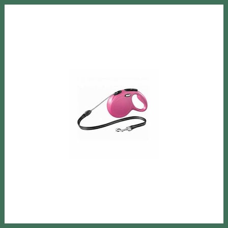 EN-CAG New Classic Otomatik İp Köpek Gezdirme Tasması Small 5 Mt Pembe BSS