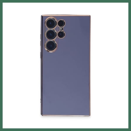EN-CAG Samsung Galaxy S23 Ultra Kılıf Volet Silikon - Mavi BSS