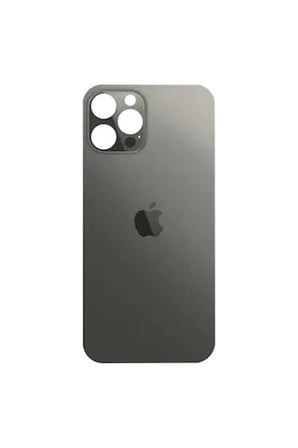 EN-CAG iPhone 12 Pro Uyumlu Arka Pil Kapağı (Cam) Siyah BSS