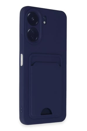 EN-CAG Redmi 13C Uyumlu Kılıf Kelvin Kartvizitli Silikon - Lacivert BSS