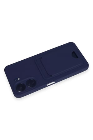 EN-CAG Redmi 13C Uyumlu Kılıf Kelvin Kartvizitli Silikon - Lacivert BSS