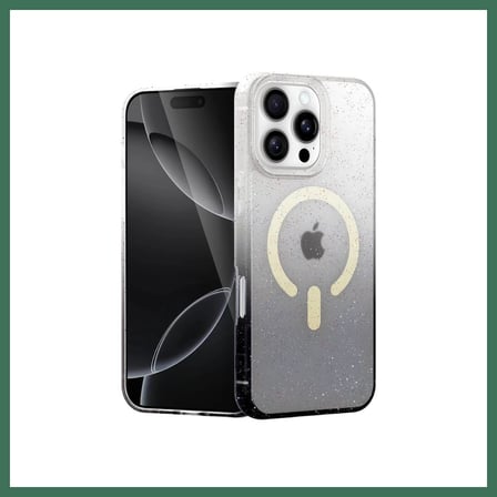 EN-CAG iPhone 16 Pro Max Uyumlu Pummel Shiny Magsafe Kapak - Siyah BSS
