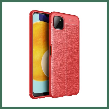 EN-CAG Samsung Galaxy A22 Uyumlu Kılıf Auto Focus Kapak - Kırmızı BSS