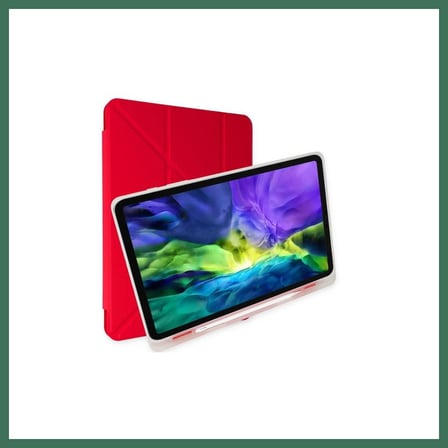 EN-CAG iPad 2025 10.9 10.Nesil (A16) Kılıf Kalemlikli Mars Tablet Kılıfı - Kırmızı BSS