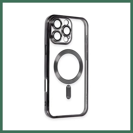 EN-CAG iPhone 16 Pro Max Uyumlu Kılıf Kross Magneticsafe Kapak - Siyah BSS