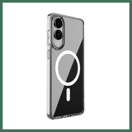 EN-CAG Samsung Galaxy S25 Uyumlu Edge Kılıf Magneticsafe Şeffaf Silikon - Şeffaf BSS