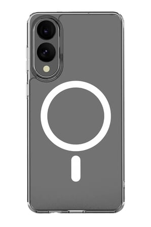 EN-CAG Samsung Galaxy S25 Uyumlu Edge Kılıf Magneticsafe Şeffaf Silikon - Şeffaf BSS