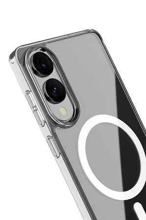 EN-CAG Samsung Galaxy S25 Uyumlu Edge Kılıf Magneticsafe Şeffaf Silikon - Şeffaf BSS