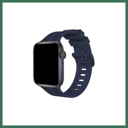 EN-CAG Watch 38mm Uyumlu KR408 Çizgili Silikon Kordon - Lacivert BSS