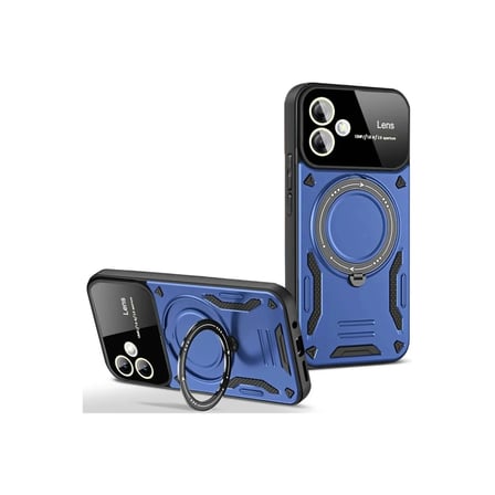 EN-CAG Samsung Galaxy A06 Uyumlu Kılıf Joy Lens Standlı Kapak - Lacivert BSS