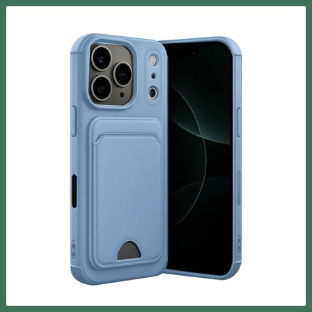 EN-CAG iPhone 17 Pro Uyumlu Kelvin Kartvizitli Silikon - Mavi BSS