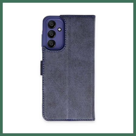 EN-CAG Samsung Galaxy A35 5G Uyumlu Kılıf Trend S Plus Kapaklı Kılıf - Lacivert BSS