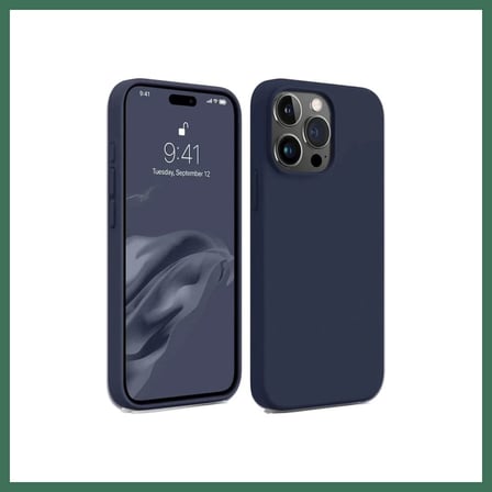 EN-CAG iPhone 15 Pro Max Uyumlu Kılıf First Silikon - Lacivert BSS