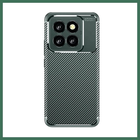 EN-CAG Mi 14T Pro Uyumlu Kılıf Auto Focus Karbon Kapak - Koyu Yeşil BSS