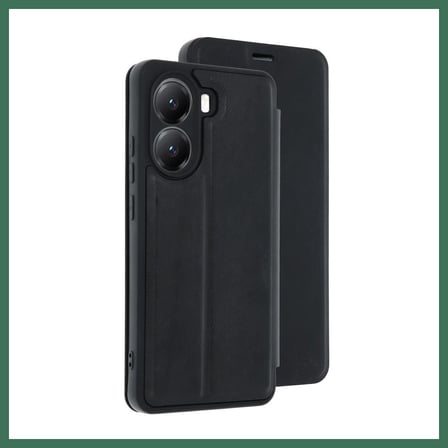 EN-CAG Poco X7 Pro Uyumlu Kılıf Flip Cover - Siyah BSS