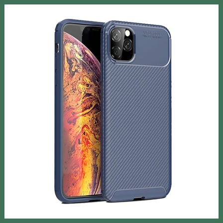 EN-CAG iPhone 11 Pro Uyumlu Kılıf Auto Focus Karbon Kapak - Lacivert BSS