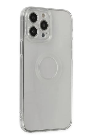 EN-CAG iPhone 14 Pro Max Uyumlu Kılıf Santa Lens Silikon - Şeffaf BSS