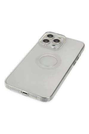 EN-CAG iPhone 14 Pro Max Uyumlu Kılıf Santa Lens Silikon - Şeffaf BSS