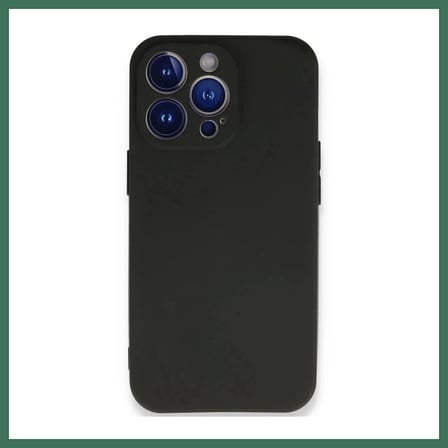 EN-CAG iPhone 13 Pro Max Uyumlu Kılıf First Silikon - Siyah BSS