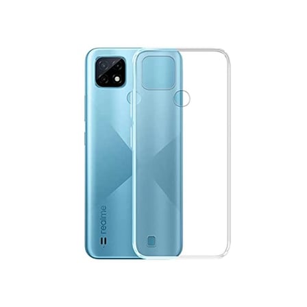 EN-CAG Realme C21 Uyumlu Kılıf Deluxe 2mm Şeffaf Silikon - Şeffaf BSS