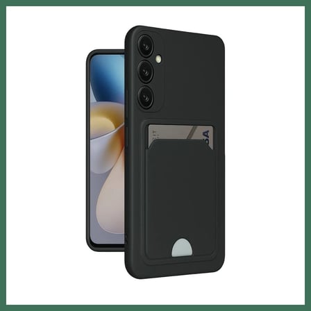 EN-CAG Samsung Galaxy M15 Uyumlu Kelvin Kartvizitli Silikon - Siyah BSS